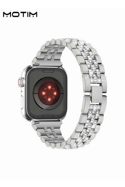 MOTIM Metal Apple Watch Band Diamond Rhinestone Bling Band Bracelet iWatch Replacement Band Ultra