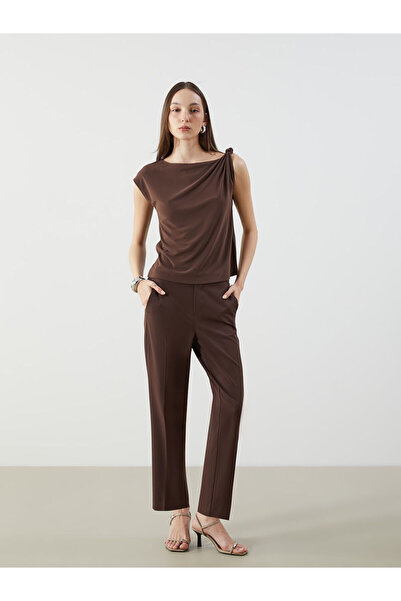 LC Waikiki Γυναικείο παντελόνι Standard Fit με ελαστική μέση