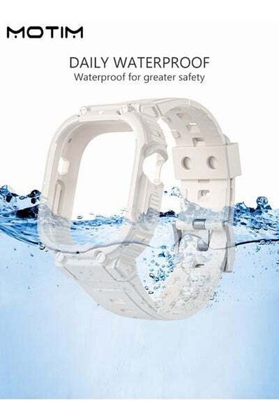 MOTIM Rugged Apple Watch Band and Case 41mm/40mm, Shockproof Protective Bumper Case Cover with Strap
