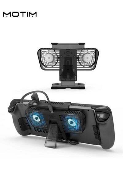 MOTIM RGB Cooling Fan with Kickstand for Valve Steam Deck Nintendo Switch/OLED Rog Ally Cooling Fan