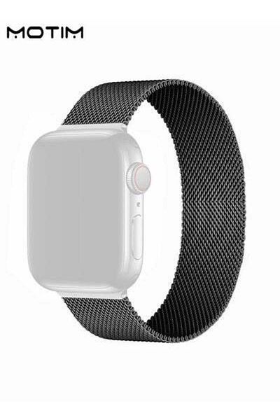 MOTIM Compatible with Apple Watch Band, Stainless Steel Magnetic Mesh Loop Metal Strap