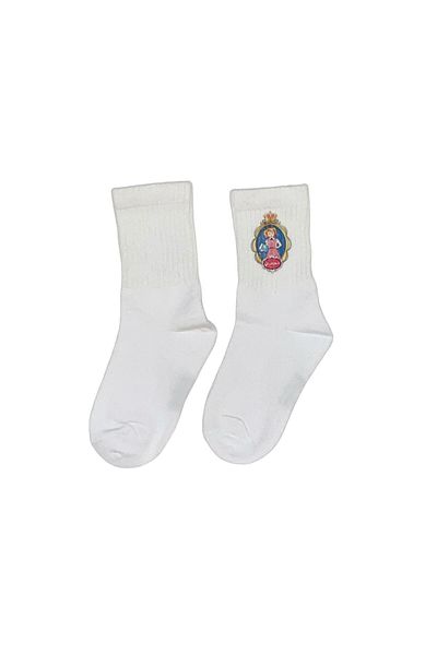 MYSCHOOL One pair of my school logo print long socks