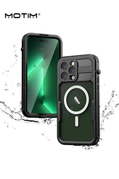 MOTIM جراب مقاوم للماء لهاتف iPhone 14 Pro/14 Pro Max مع واقي شاشة مدمج وحبل