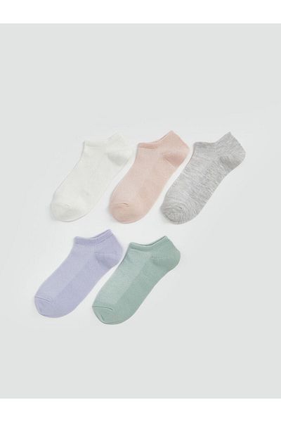 LC Waikiki New Season Women's Flat Sneaker Socks 5-Piece - S5Db39Z8