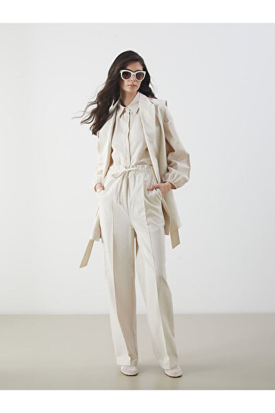 LC Waikiki Pantaloni de damă din amestec de in cu talie elastică sezon nou - ...