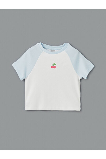 LC Waikiki Vlastita marke, nova sezonska okrugla kragna majica za devojčice