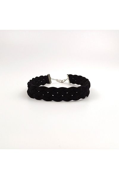 SYAZE Modern Textured Combed Cotton Choker and Bracelet