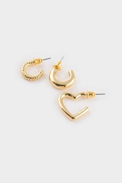 DeFacto Women's 6-Piece Gold Earrings F5965Axns