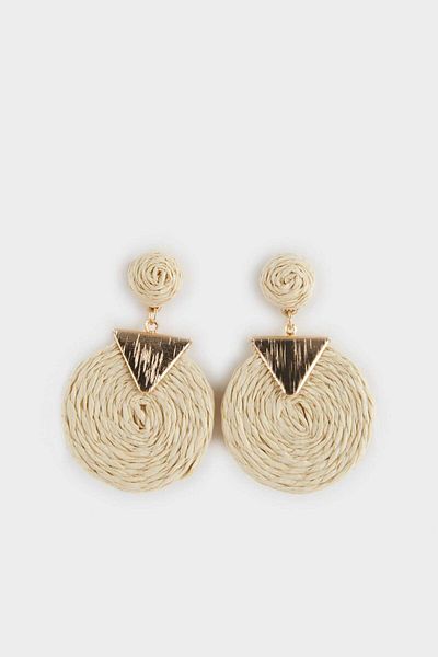 DeFacto Women's Straw Gold Detailed Earrings F0833Axns