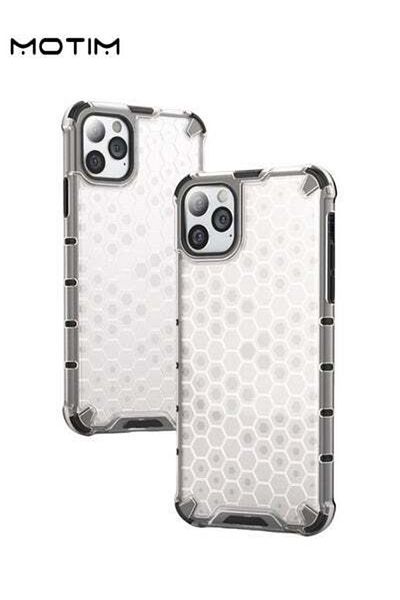 MOTIM Honeycomb Design Transparent Case for iPhone 14 pro, Drop Protection Phone Case