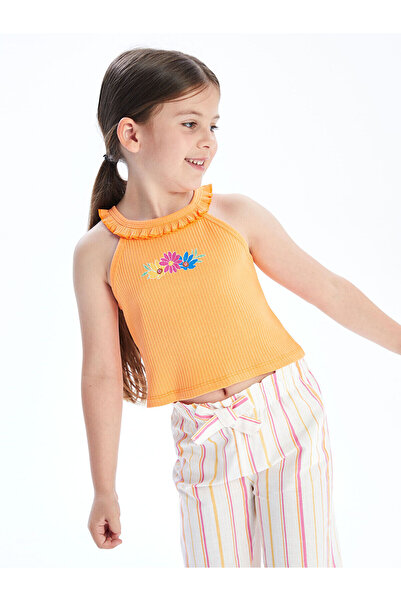 LC Waikiki Halter Neck Printed Girl's Undershirt
