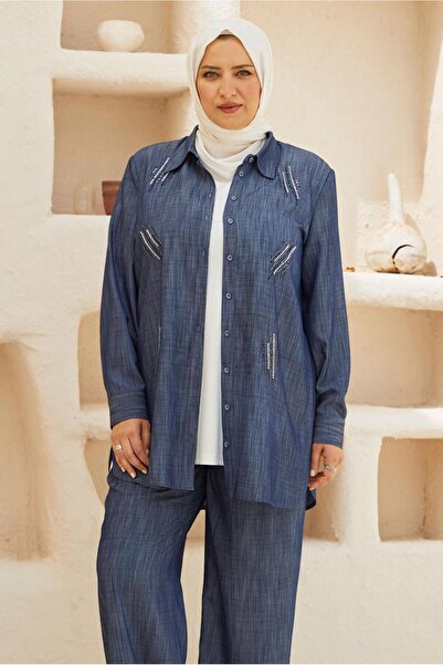 Alvina Linen Effected Trousers Suit 20776