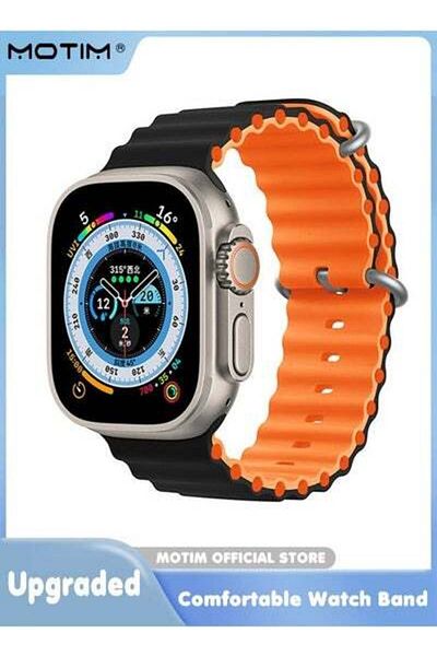 MOTIM Soft Silicone Replacement Strap Wrist Band 49mm 45mm 44mm 42mm For Apple Watch
