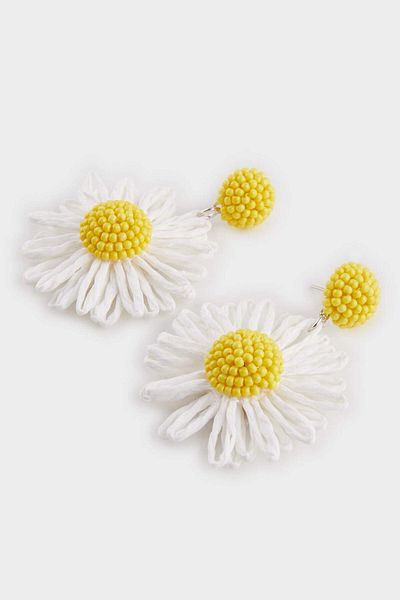 DeFacto Women's Daisy Straw Detailed Earrings F0876Axns