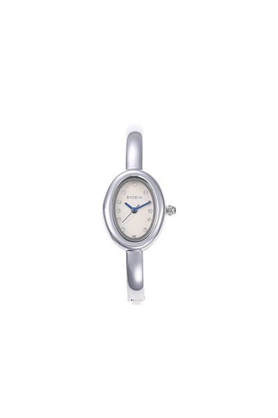 marvina BROSHA Women's Silver Watch with White Dial