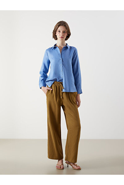 LC Waikiki Γυναικείο παντελόνι με ελαστική μέση, νέα σεζόν, με υφή