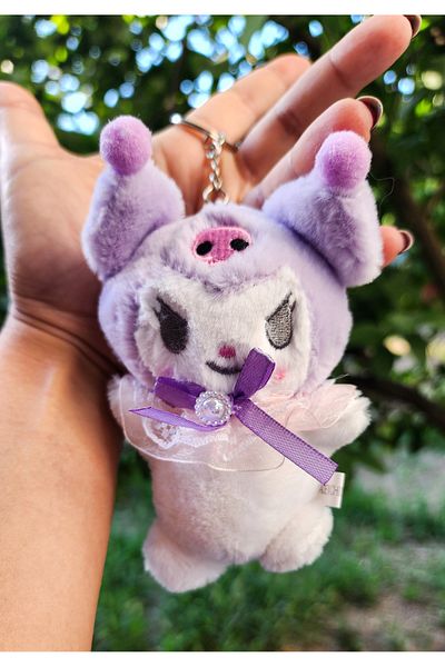 Rota Hediyelik 15cm Plush Kuromi Keychain Kawaii Sanrio Cute Bag Children Keychain