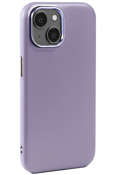 CEPSTOK Apple iPhone 15 Kılıf Pu Deri Magsafe Uyumlu Silikon Kapak