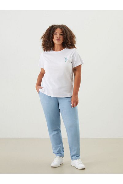 LC Waikiki Pantaloni de damă, cu talie elastică, crocodil