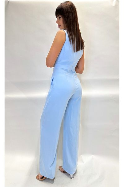 IFASTFASHION Salopetă elegantă cu pantaloni largi și curea decorativă