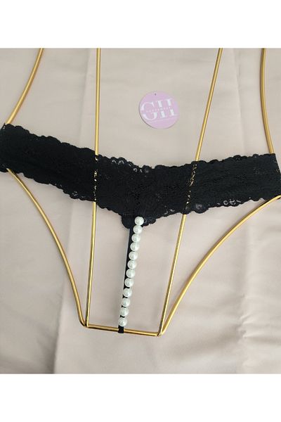 G&H UNDERWEAR String Thong Panties with Pearls