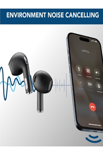 Cellular Line CRYSTAL Bluetooth Noise Cancelling Earphones with Pure Sound and Up to 14 Hours of Battery Life - Black