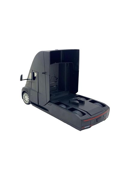 BaoBao Tesla Semi 1:32 Matte Black Tractor Head Car With Moving Doors And Tesla Station Included BaoBao