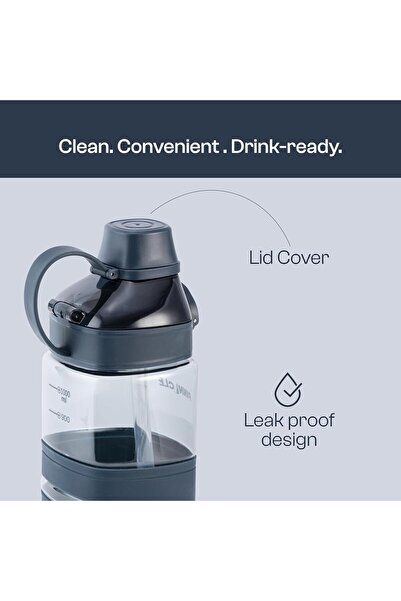 Winsor Pinnacle Piccolo Hydration Bottle (1 L, Navy Blue)