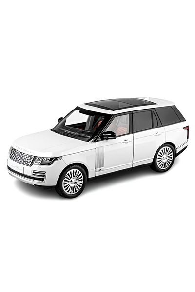 BaoBao Range Rover Vogue 1:18 White Diecast Model Car With Doors, Hood, Trunk, Mobile BaoBao