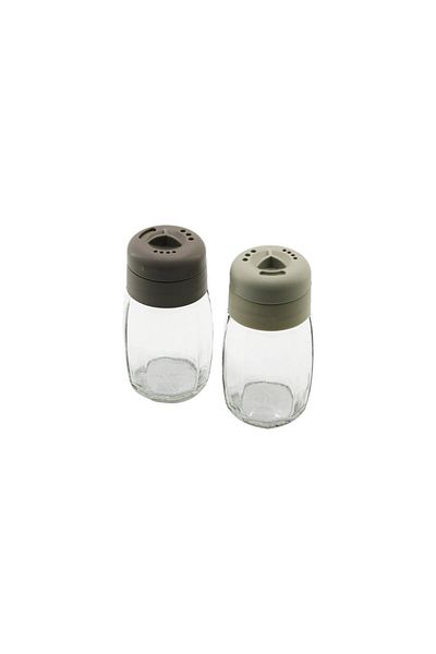 Mena Rise Newstoreshop Qlux C-00532 Star Striped Glass Salt Shaker - Spice Bowl 100Cc Plastic Lid= 3