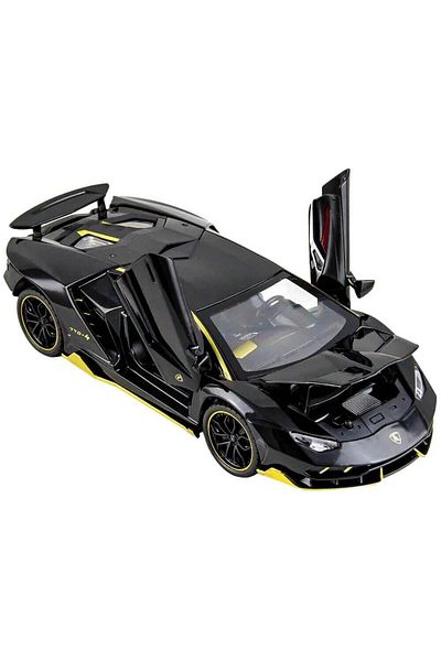 BaoBao Diecast Lamborghini Aventador 1:24 Black With Butterfly Doors Sport BaoBao