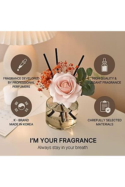 cocod'or COCODOR Rose Flower Reed Diffuser/6.7 oz/1 Pack / Home Fragrance Scent Essential Oil Stick Diffuser
