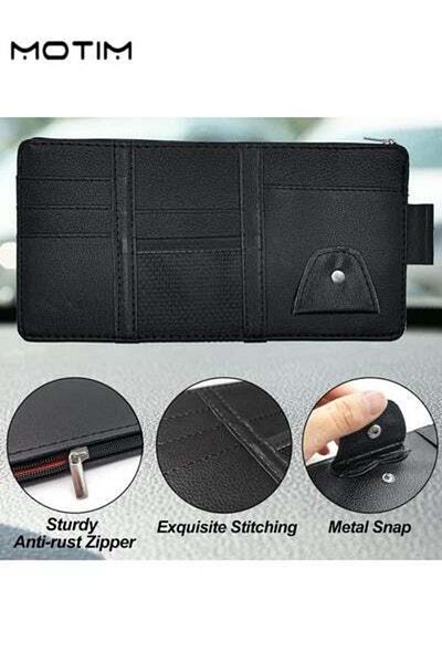 MOTIM Car Tissue Holder Hidden Tissue Box For Center Console Back Seat Car Sun Visor Organizer Storage Bag