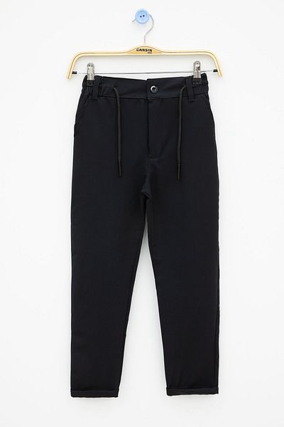 Cansın Mini Boy's Double Leg Black Fabric Trousers 21139