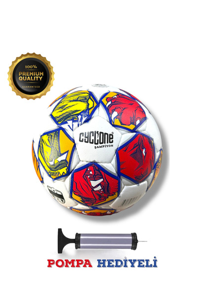 CYCLONE Şampiyonlar Ligi Futbol Topu Yanında Pompa Hediye