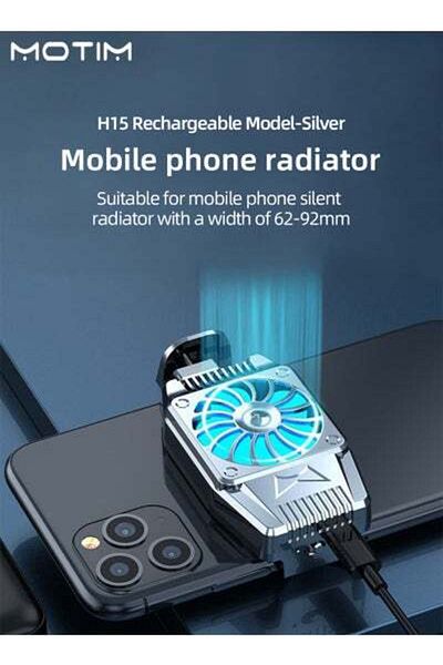 MOTIM Mobile Phone Cooler, Phone Cooling Fan with RGB Light Semiconductor Cooling Chip, Clip Design