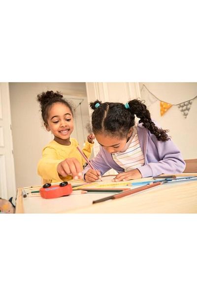 Mena Rise Şirinshop Trio Thick - Dry Crayons - Pack of 18 - Assorted Colors + Sharpener 1108107