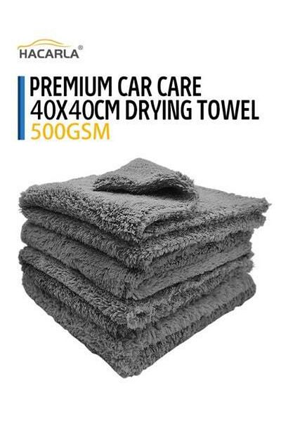 MOTIM 6 Pieces Car Microfiber Wash Drying Towel, Water Absorbent Cleaning Cloth, 500 gsm 16*16 Inches