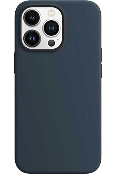 Yuwell YU WELL iPhone 13 Pro Max Silicone Protective Case Cover 6.7 inch (Dark Blue)