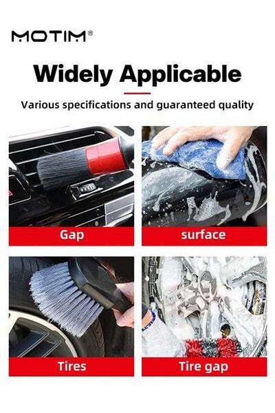 MOTIM 11 Pcs Car Cleaning Kit for Washing Wheels and Details, Interior Exterior Car Cleaning Set