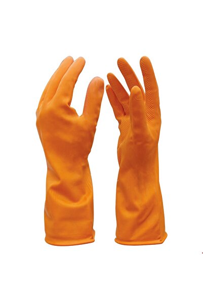 fiba teknik قفازات مطاطية للرجال باللون البرتقالي مقاس XL (زوج واحد)