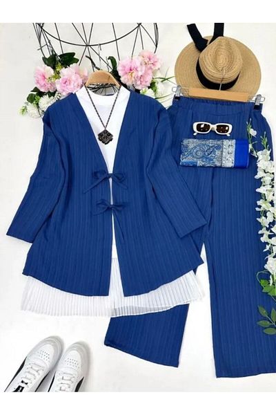 modasindoma Women's Linen Lace-Up Double Set