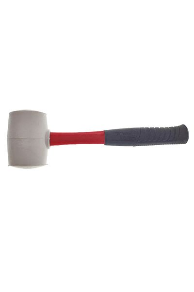 flores White rubber mallet, 500 g, length 290 mm, with insulated handle