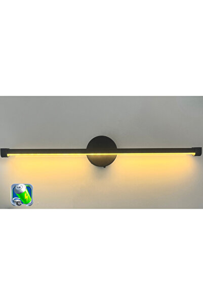 gaziantepavize Şarj Et Kullan Zümrüt Kuğu 70cm Şarjlı Pilli Aplik Siyah Kasa Günışığı Ledli Tablo Ayna Aydınlatma