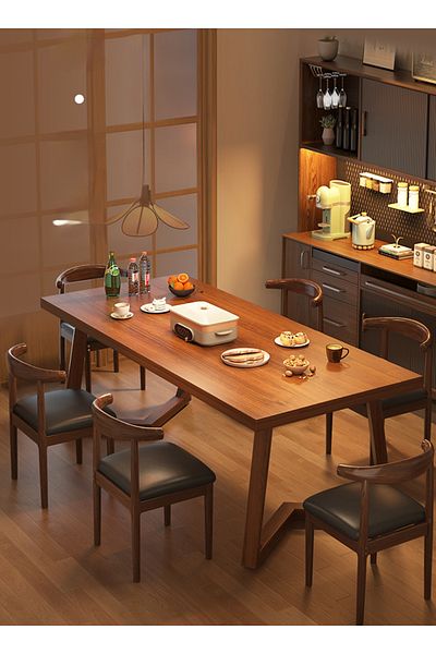 sharpdo Home Kitchen Dining Table Furniture, Solid Wood Dining Table (Excluding Chairs) 140*60*75CM
