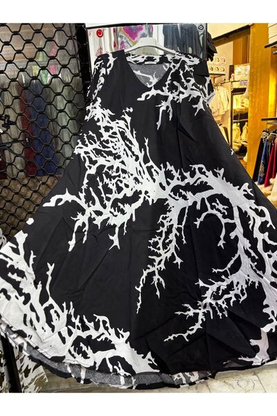 Büyük Hanım فستان بيكاسو مريح من الفسكوز بتصميم عصري