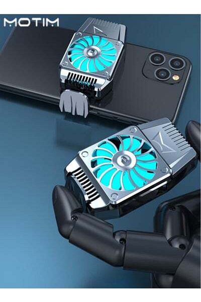 MOTIM Mobile Phone Cooler, Phone Cooling Fan with RGB Light Semiconductor Cooling Chip, Clip Design