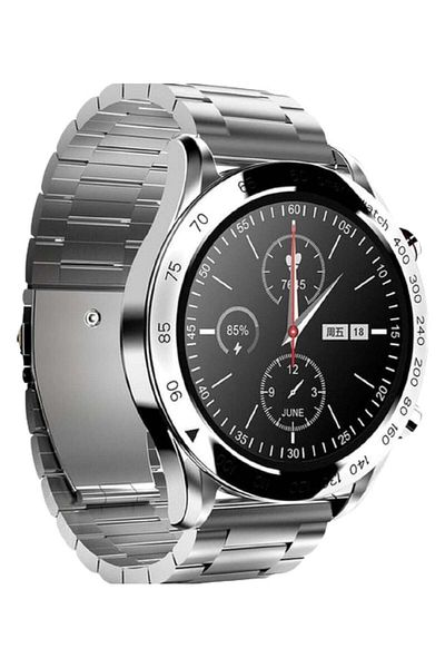 HiFuture FutureGo Pro Stainless-Steel Smartwatch, Silver, One Size