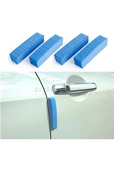 Yuwell YU WELL 4Pack Car Anti-scratch Strip, Door Edge Trim Guard Decor Strip Sticker (Blue, Sponge)