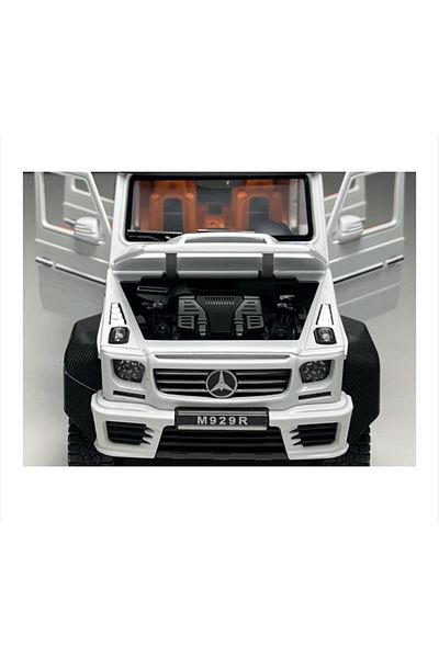 BaoBao White Mercedes G63 6x6 model car, 1:20 scale off-road model, realistic details – BAOBAO